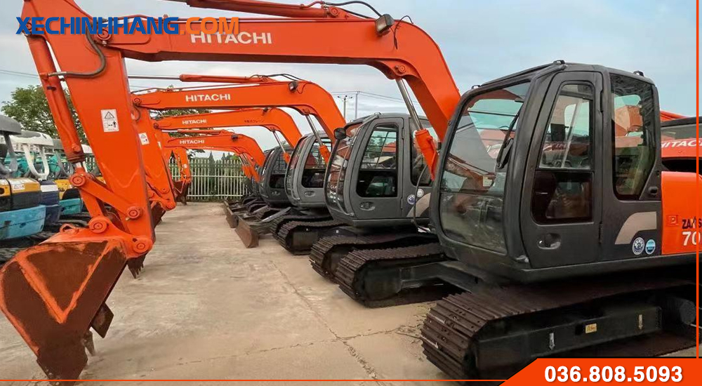 Bãi Máy xúc Hitachi 70 cũ