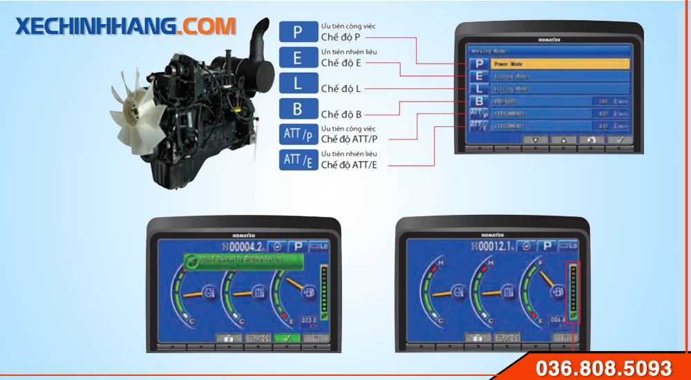 Động cơ máy xúc Komatsu 200-8