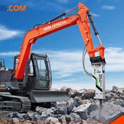 Máy xúc Hitachi 70 kèm búa máy