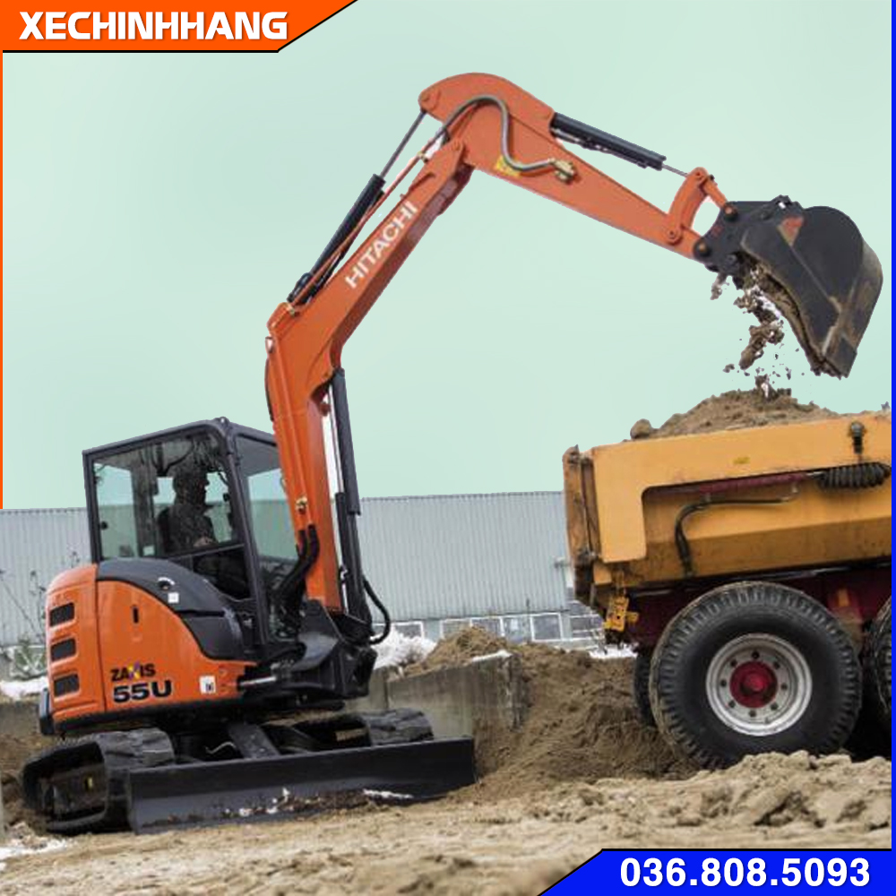 Máy xúc Hitachi Zaxis 55U Cũ