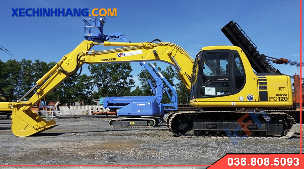 Máy xúc Komatsu 120 cần cứng
