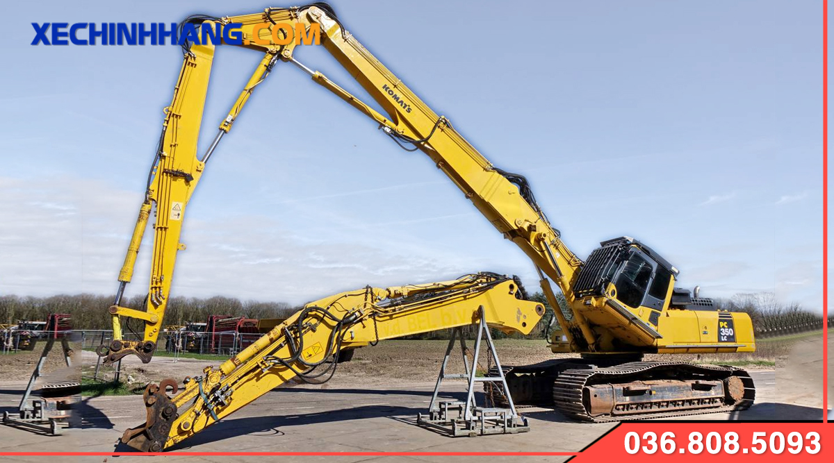 Máy xúc Komatsu 350 cần dài