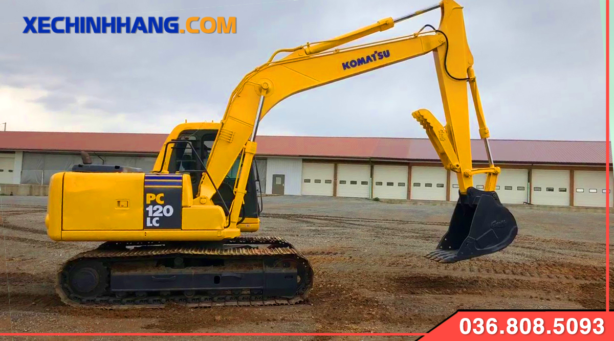 May xuc Komatsu PC120LC banh