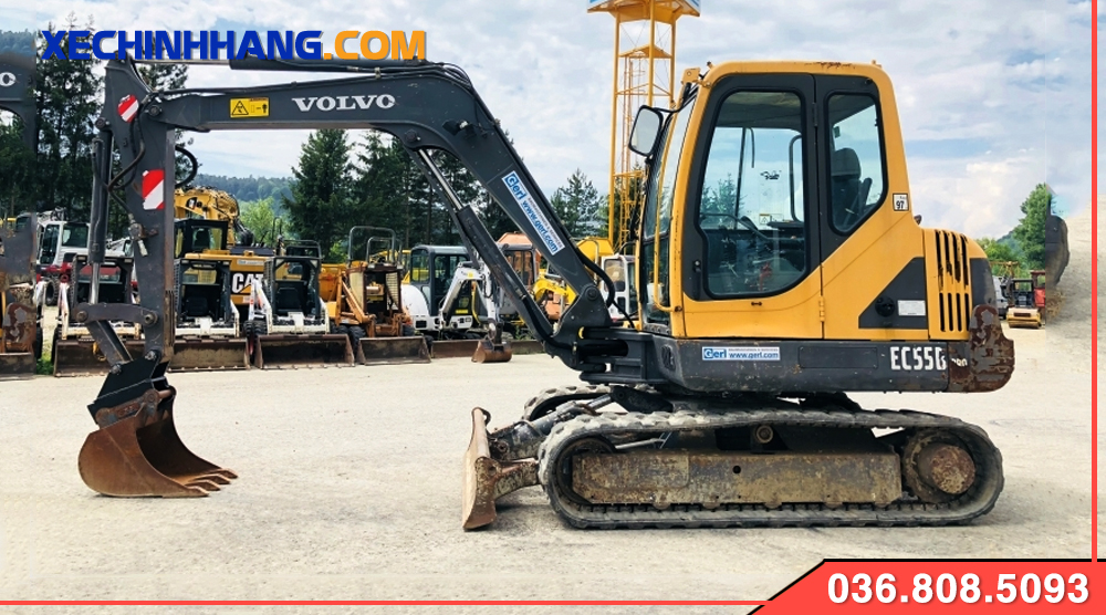 Máy xúc Volvo 55b Cũ đời 2012