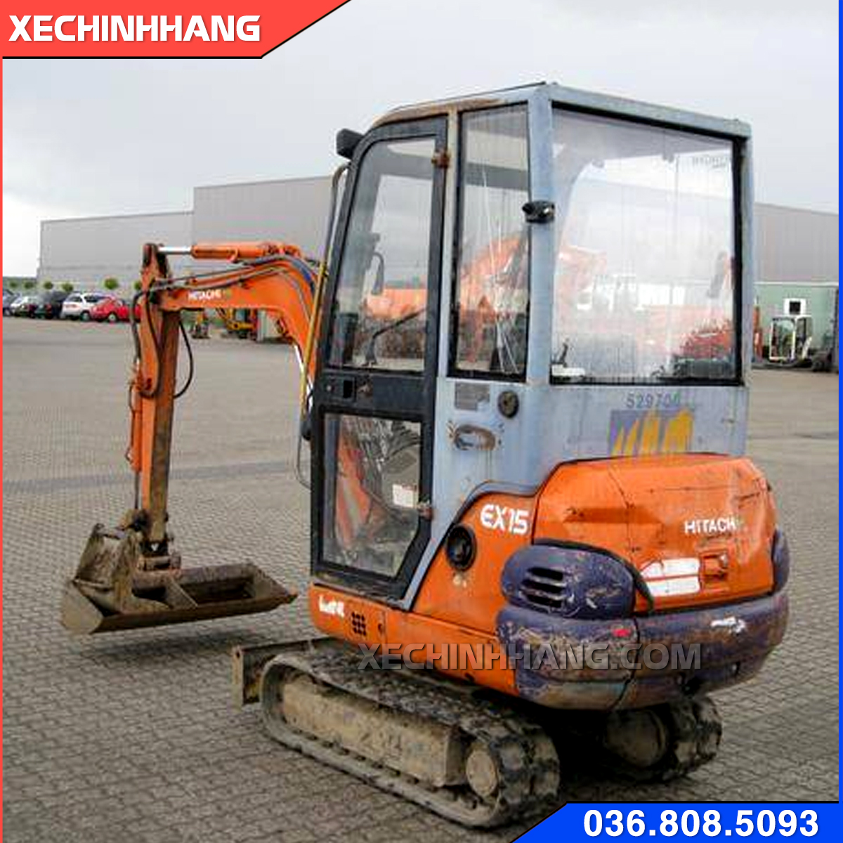 May xuc mini lam vuon Ex15 cu