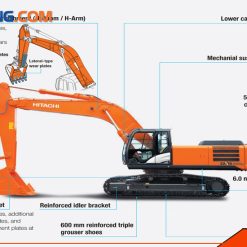 Thiet ke tren may xuc Hitachi ZX330 1