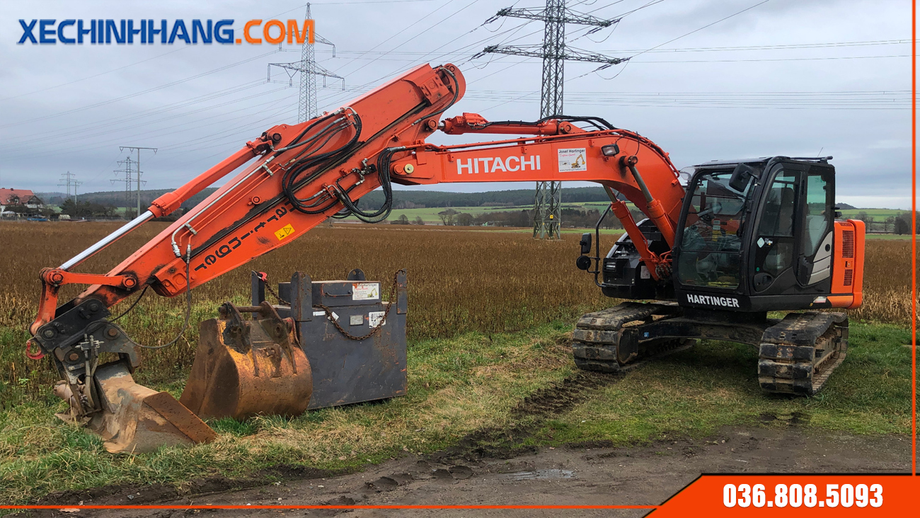 Xe cuốc 05 Hitachi bánh xích cao su