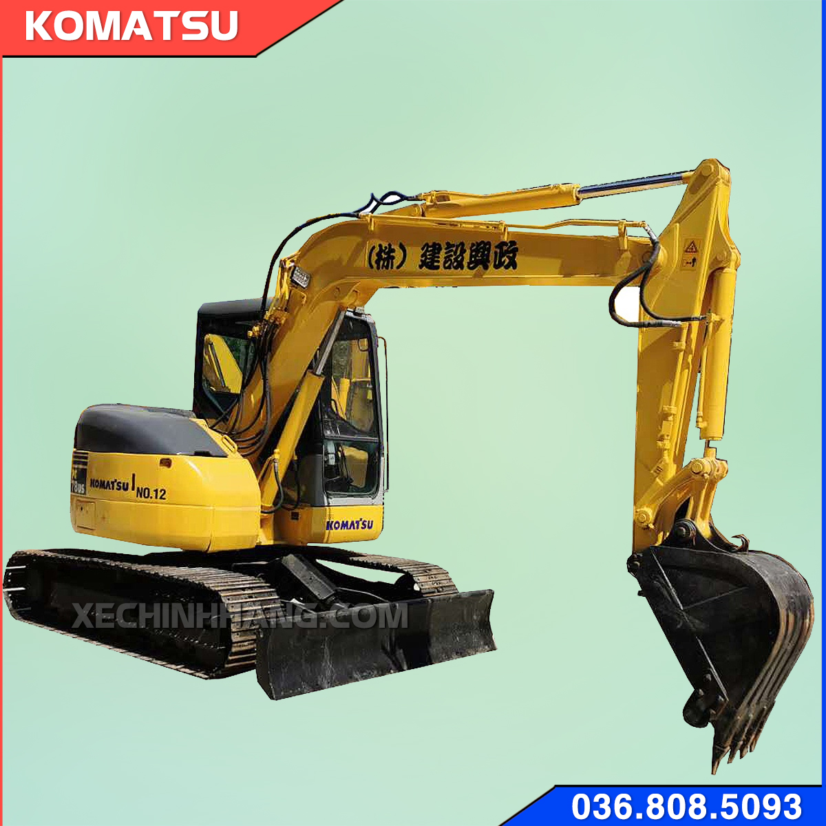 Xe cuốc Komatsu 03 bánh xích