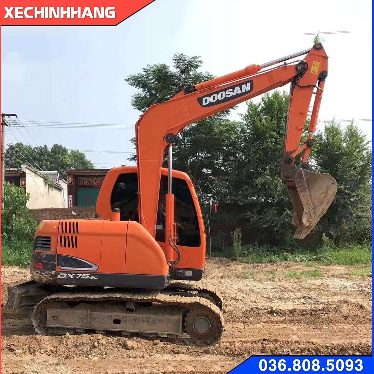 máy xúc Doosan Dx75 bánh xích