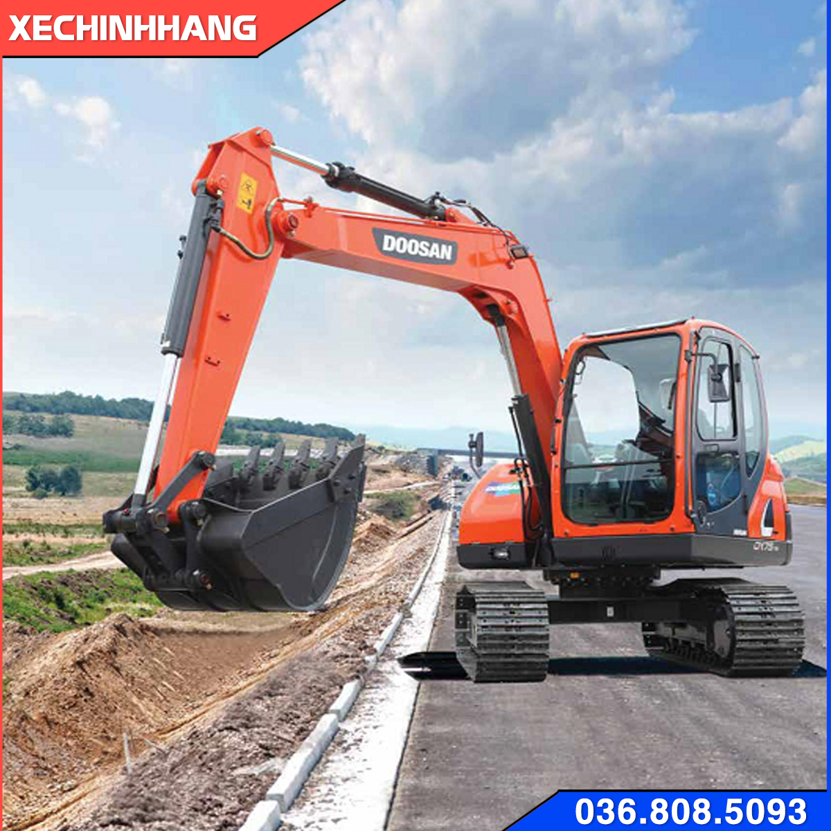 máy xúc đào Doosan Dx75