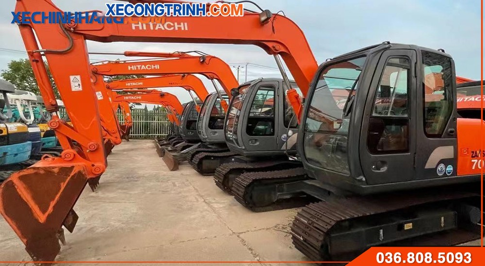 Bãi Máy xúc Hitachi 70 cũ