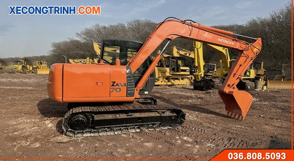 Bãi máy xúc Hitachi 70 cũ