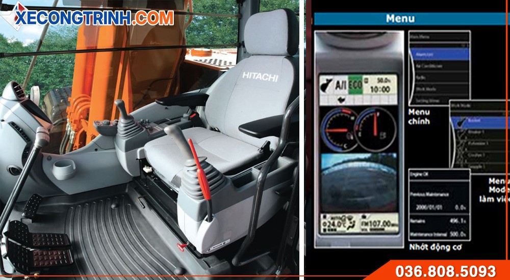 Cabin máy xúc đào Hitachi Zx330
