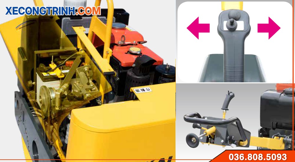 Cấu tạo của Xe Lu Tay 500kg Sakai