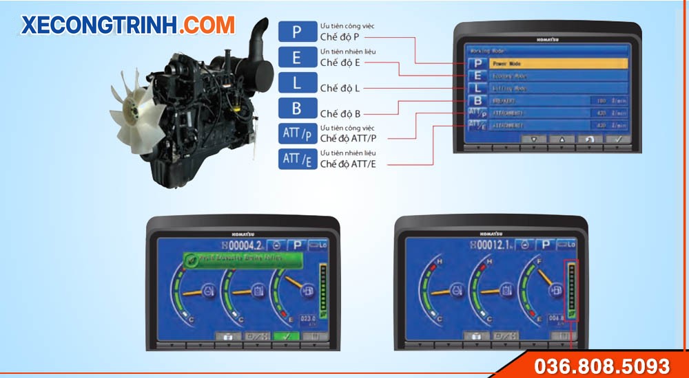 Động cơ máy xúc Komatsu 200-8
