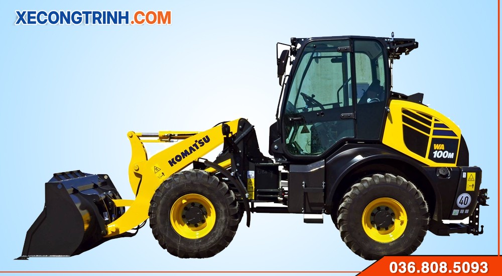 MÁY XÚC LẬT KOMATSU WA100 khi hạ càng