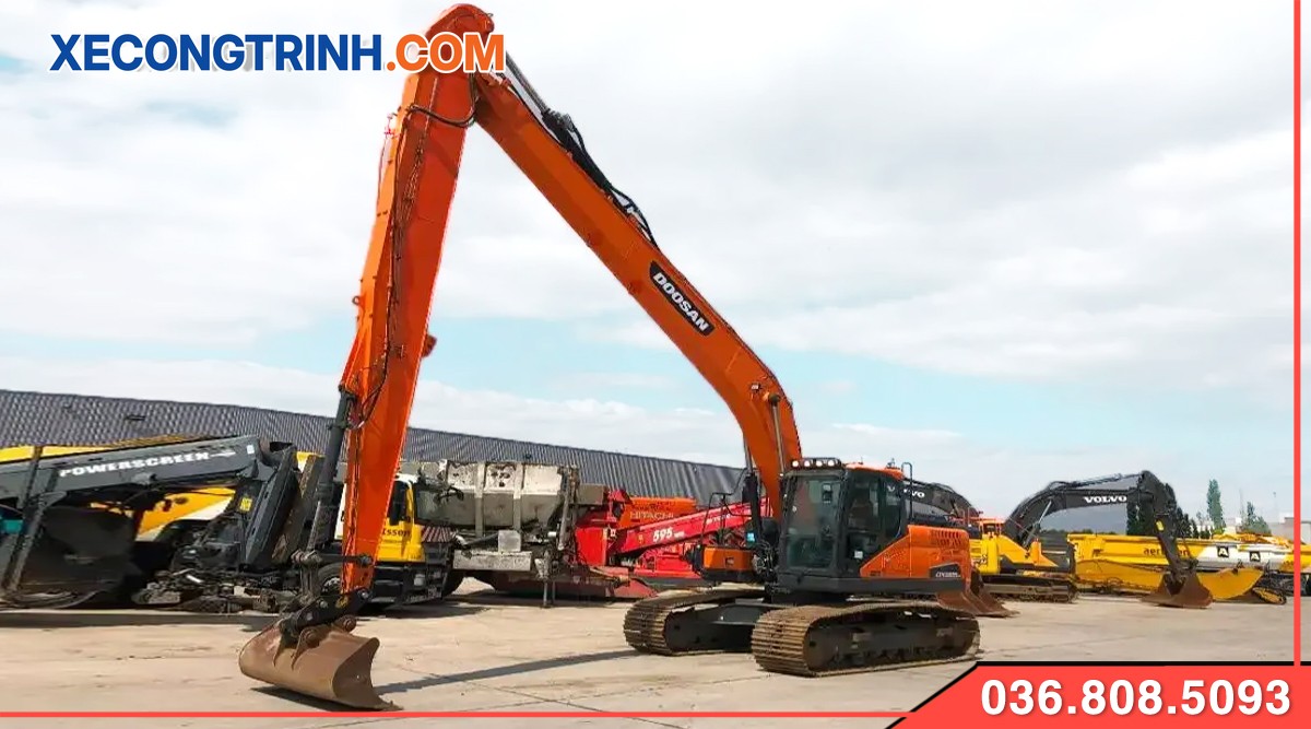 Máy xúc Doosan 225 Cần Dài