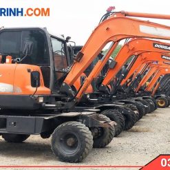 Máy xúc Doosan 55w cũ bánh Lốp
