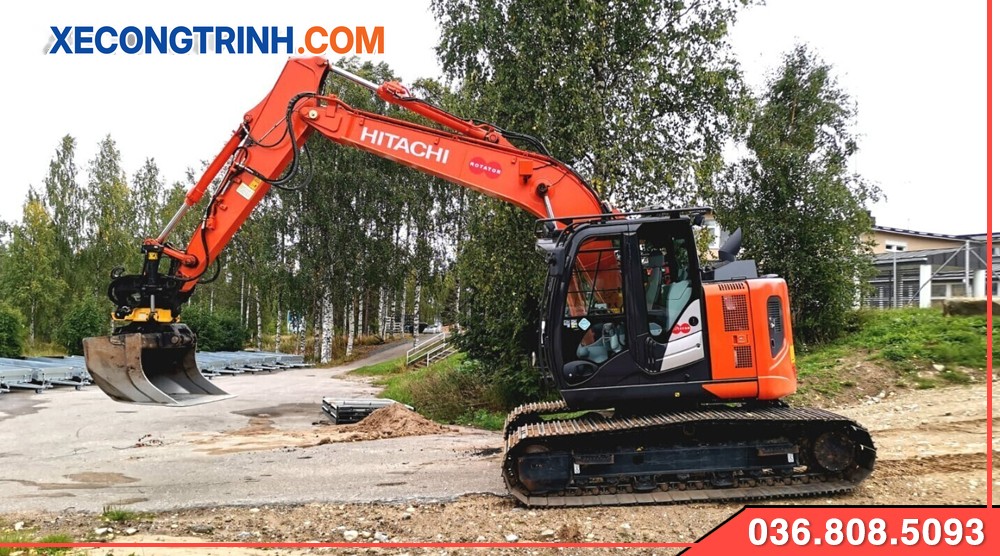 Máy xúc Hitachi 135 gầu đôi