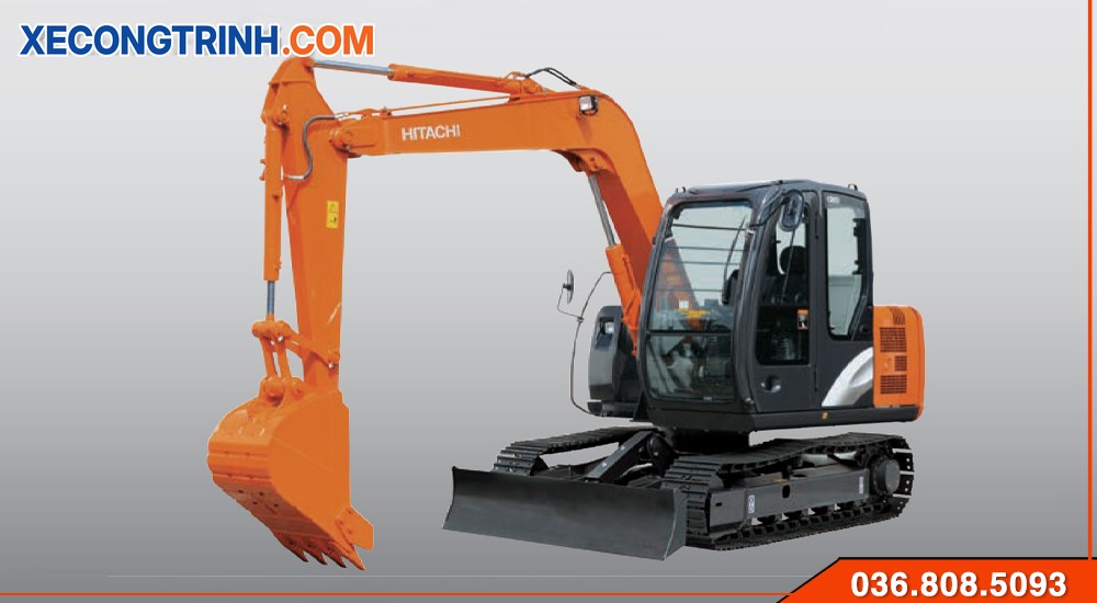Máy xúc Hitachi 70 mới kèm gầu ủi
