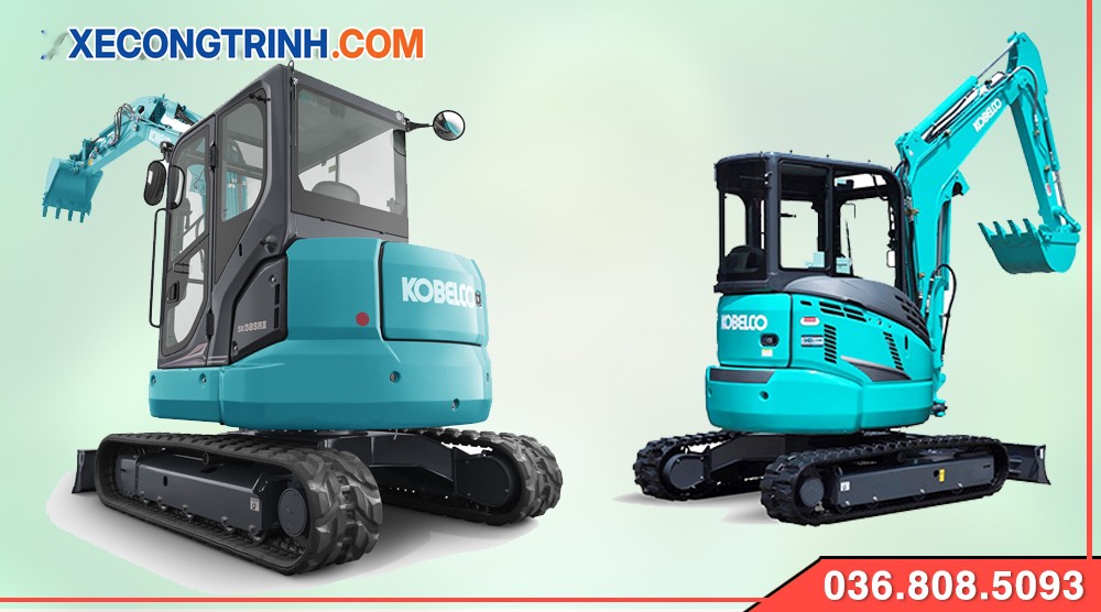 Máy xúc Kobelco 50 bánh cao su