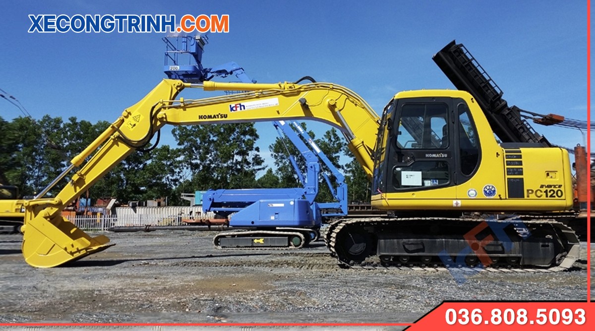 Máy xúc Komatsu 120 cần cứng
