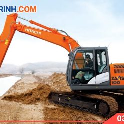 Máy xúc đào Hitachi tại công trường