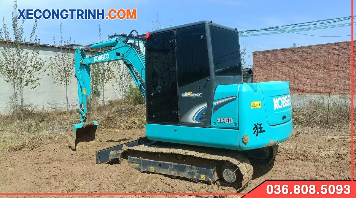 Máy xúc đào Kobelco SK60 kính chống nắng
