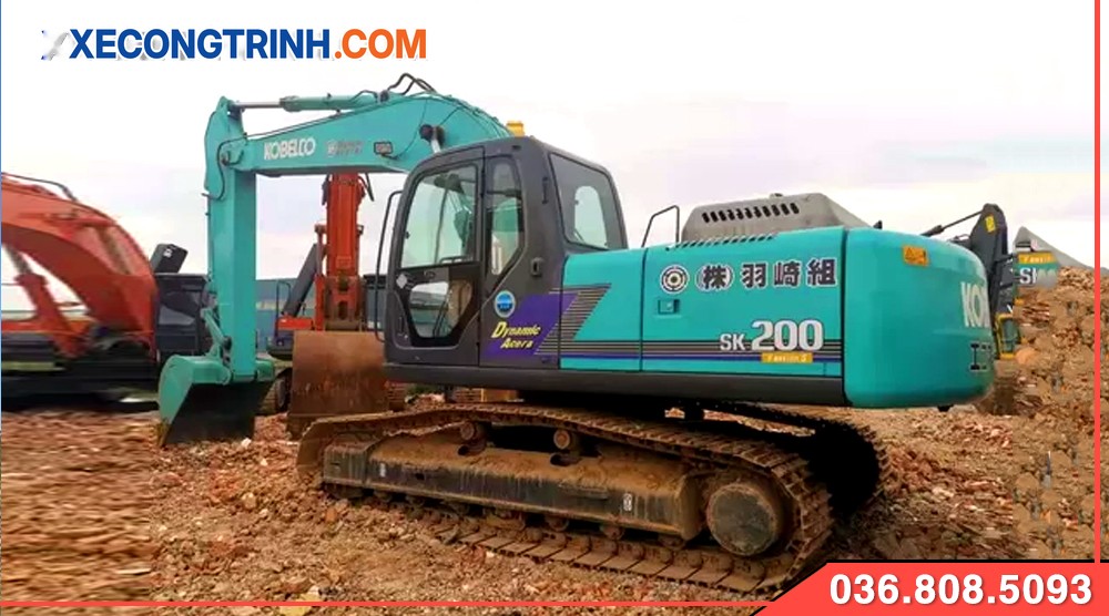May xuc dao Kobelco sk200 tai bai 1