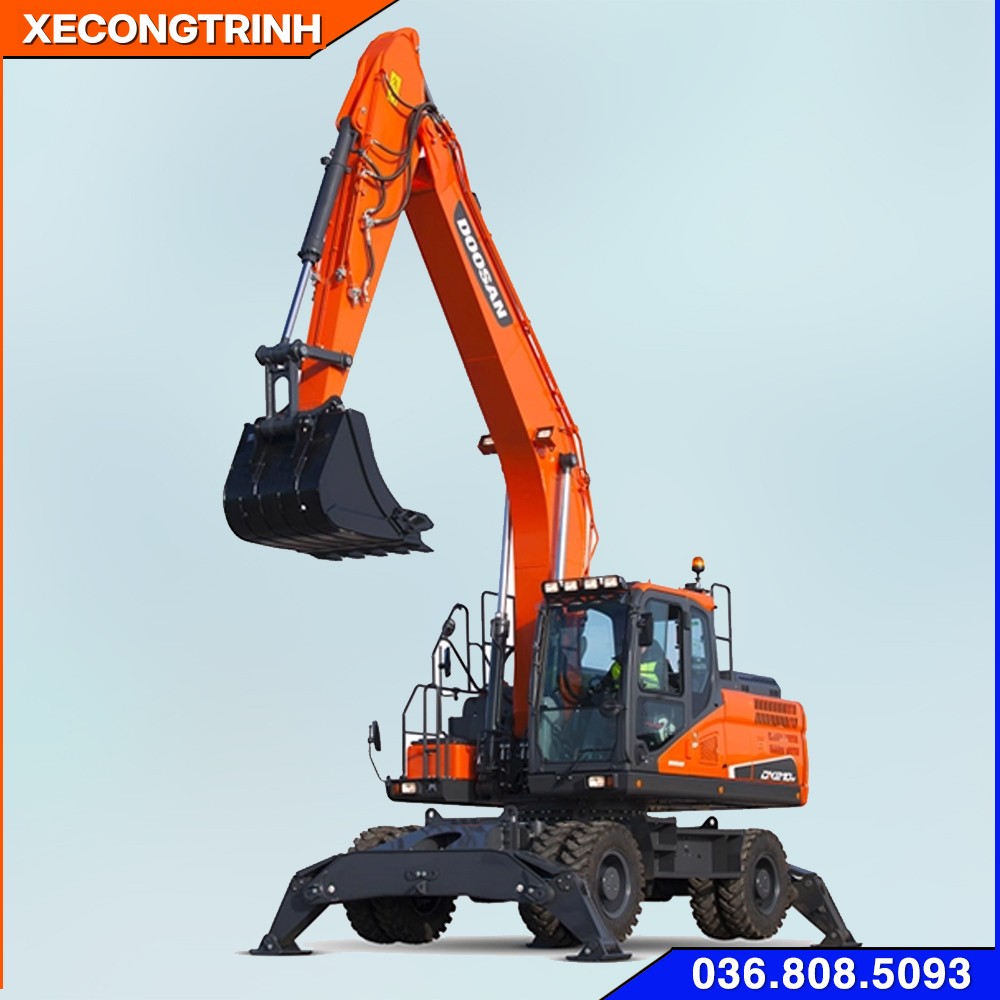 Máy xúc doosan Dx210 bánh Lốp