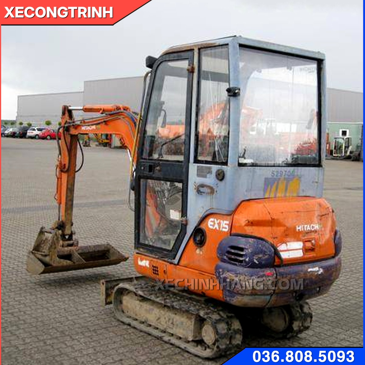 May xuc mini lam vuon Ex15 cu