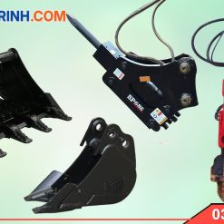 Trang bị đi kèm máy xúc mini làm vườn