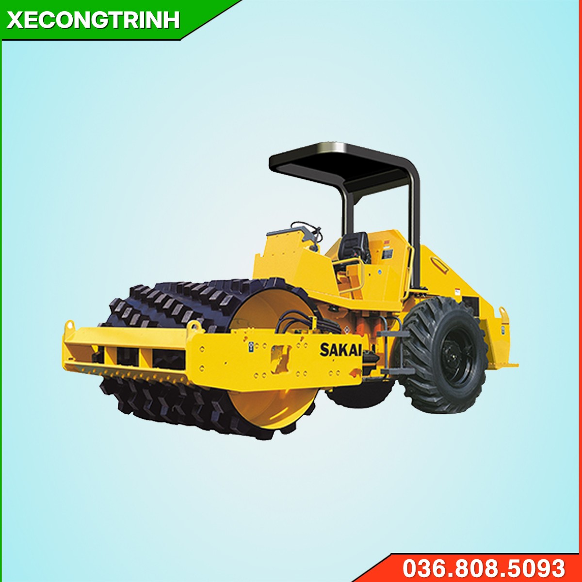 Xe Lu Sakai 10 tấn bánh nghiền