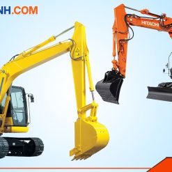 Xe cuoc 05 Komatsu va Hitachi
