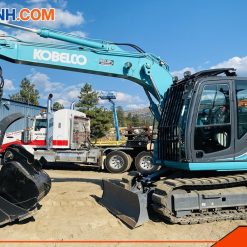 Xe cuoc Kobelco 50 Nhap khau banh xich cao su
