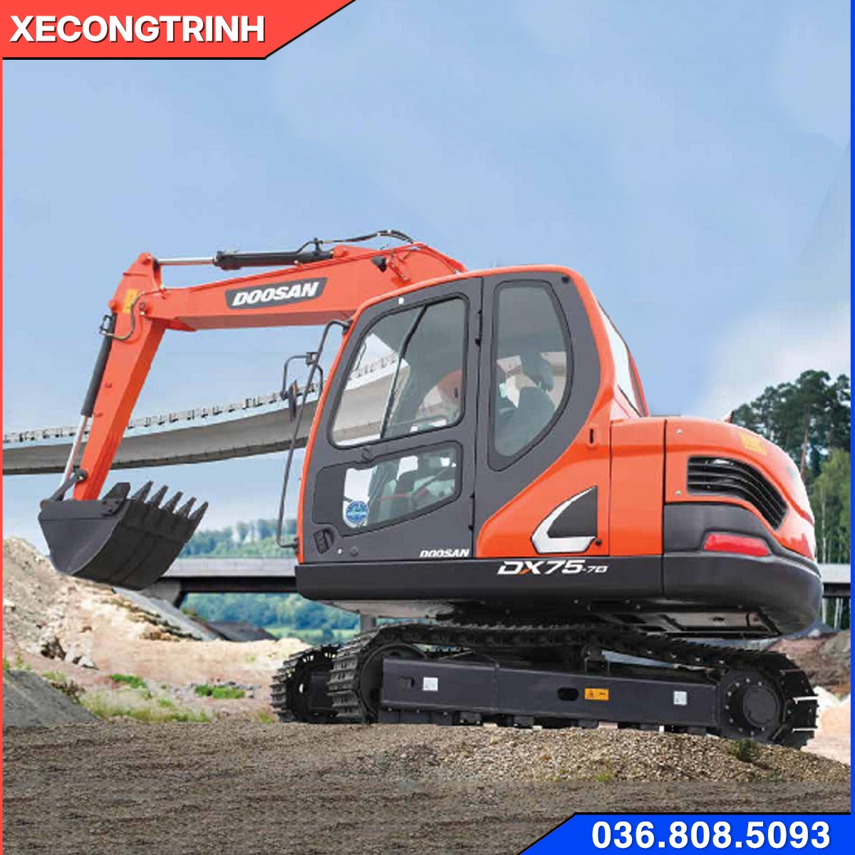 Xe xúc đào Doosan Dx75