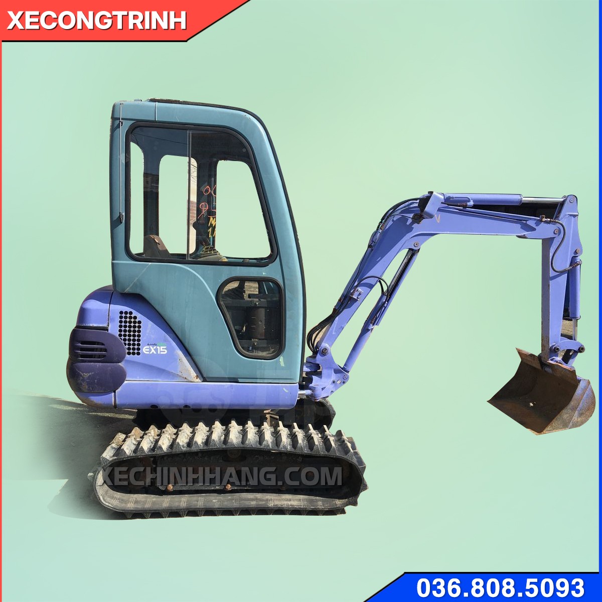 máy xúc mini làm vườn bánh lốp